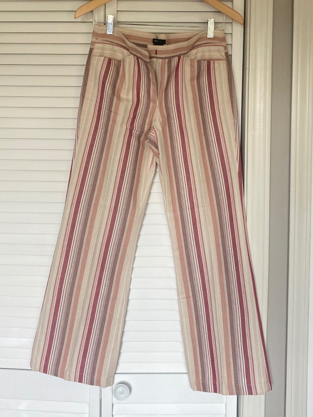 Y2K low rise striped pants